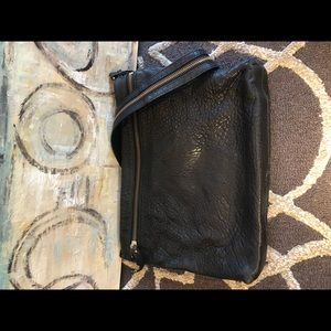 Leather large crossbody bag